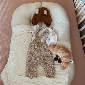 Zara knit suspender pants